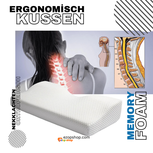 Luxe Vlinder Memory Foam Hoofdkussen - Orthopedisch &amp; Ergonomisch